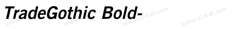 TradeGothic Bold字体转换
